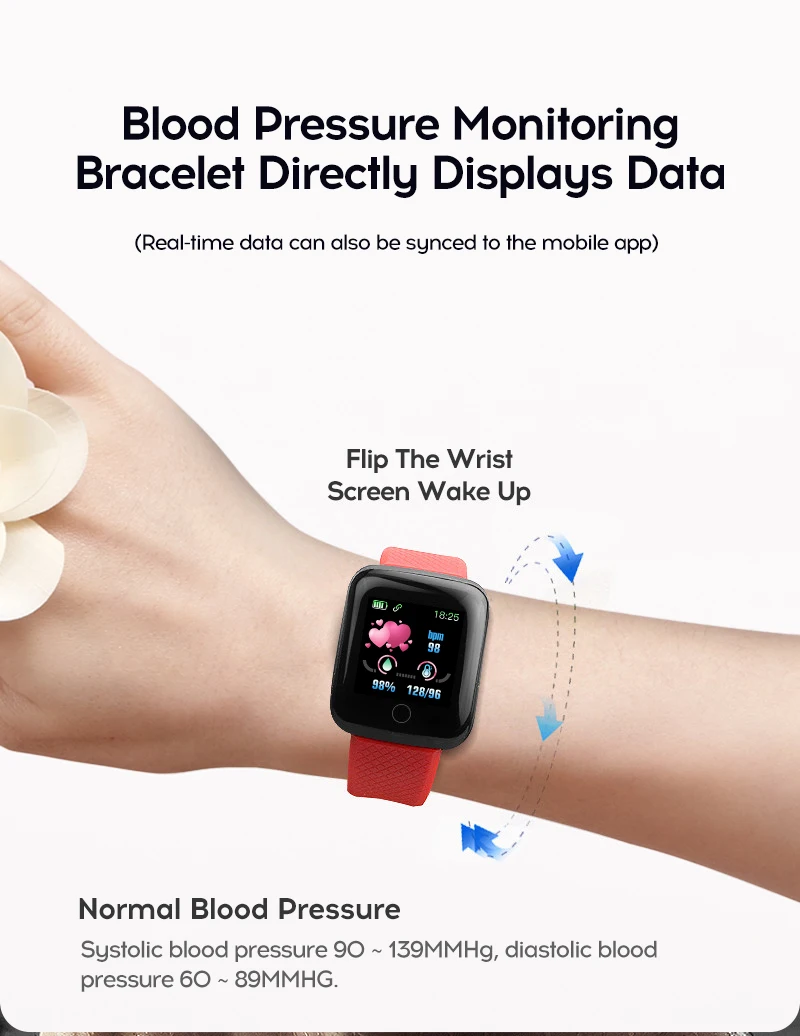 D13 Smart Watches Heart Rate 116 Plus Smart touch watch Wristband Sports Watches Smart Band men women IP67 Waterproof Smartwatch
