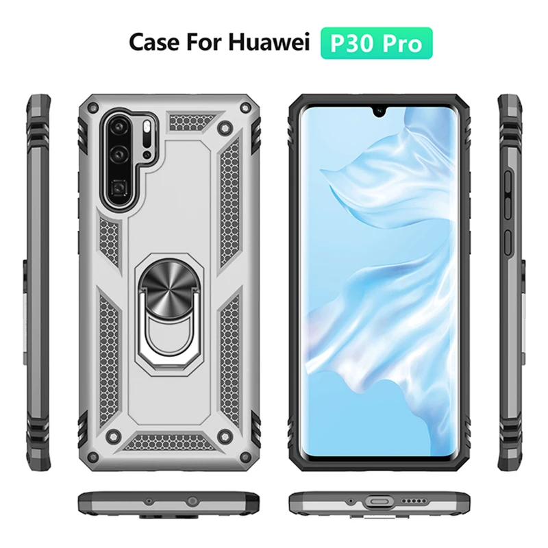 Роскошный противоударный чехол для телефона s huawei p30 Pro кольцо держатель защитный