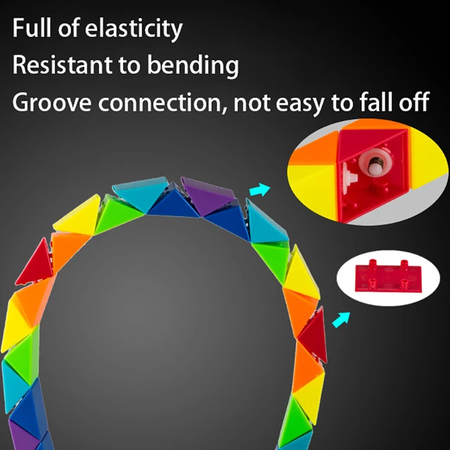 3D Magic Snake Ruler Decompression Toys Antistress Cube Twist Snake Transformable Educational Puzzle Toys For Kids Autism Ease 5