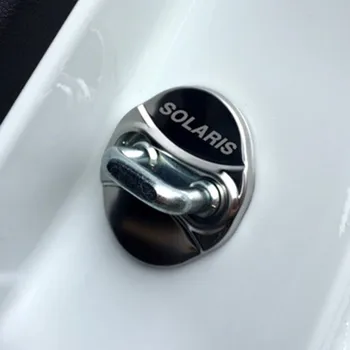 

For Hyundai HYUNDAI Solaris accessories 4pcs Stainless Steel Car Door Lock Cover Car Styling