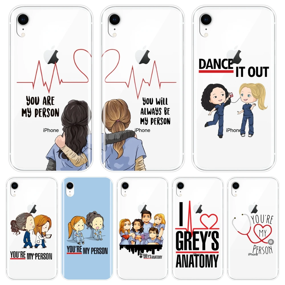 

TPU Grey's Anatomy Friend Back Cover For iPhone X XR XS MAX 8 7 6S 6 S Soft Silicone Phone Case For Apple iPhone 8 7 6S 6 S Plus