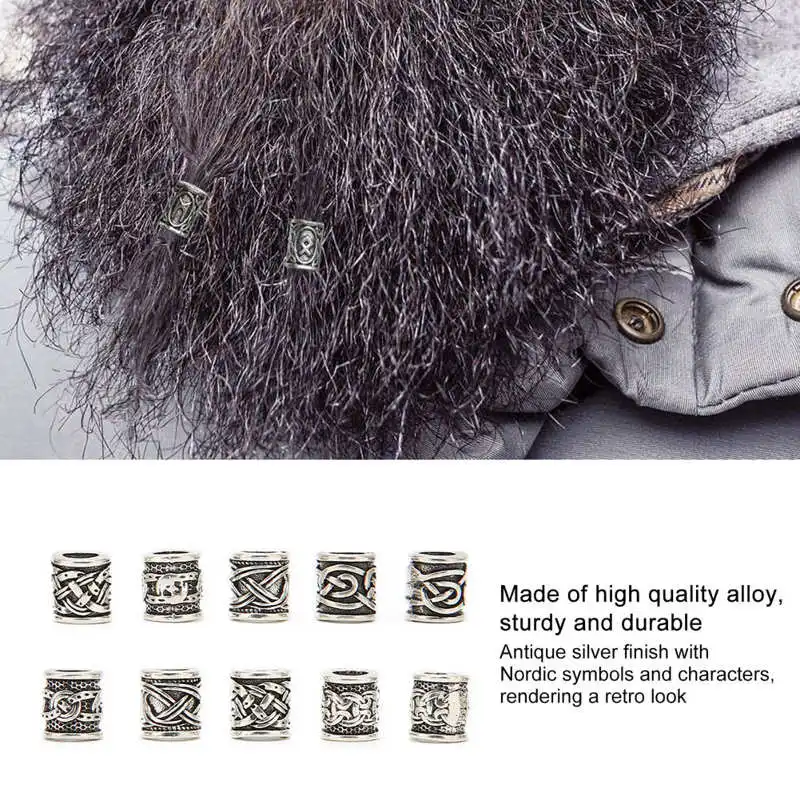 Beard Beads 10PCS Viking Beard Beads
