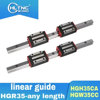 

35MM LINEAR rails HGR35-Custom length 2 pcs +4 pcs Square type carriage bearing block HGH35CA/HGW35CC FOR CNC