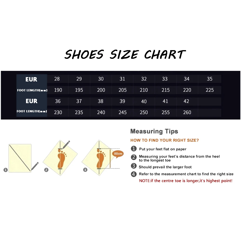 尺码信息（男）-