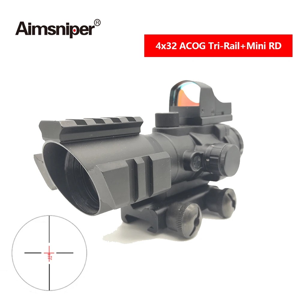 PROD 1005001373092964 Tactical Hunting 4X32 ACOG Riflescope Illuminated
Optics Telescopic Sight With Reflex Mini Red Dot Sight For Rifle Sniper
Gun PROD 1005001373092964 Tactical Hunting 4X32 ACOG Riflescope Illuminated
Optics Telescopic Sight With Reflex Mini Red Dot Sight For Rifle Sniper
Gun