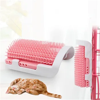 

Cat Corner Massage Brush Kitten Self Groomer Comb Brusher Glove With Catnip Puppy Hair Removal Massager Device Pet Scratch Toys