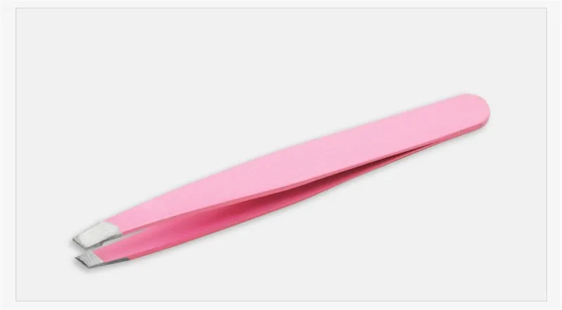 Pink Новинка, модный стиль, Профессиональный пинцет для удаления волос из нержавеющей стали, пинцет для бровей, инструмент для макияжа - Цвет: Pink