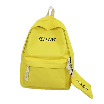 

Candy Color Girl Oxford Soft Face Student Bag Large Capacity Canvas Travel Backpack Small Fresh Letter Backpack outdoor