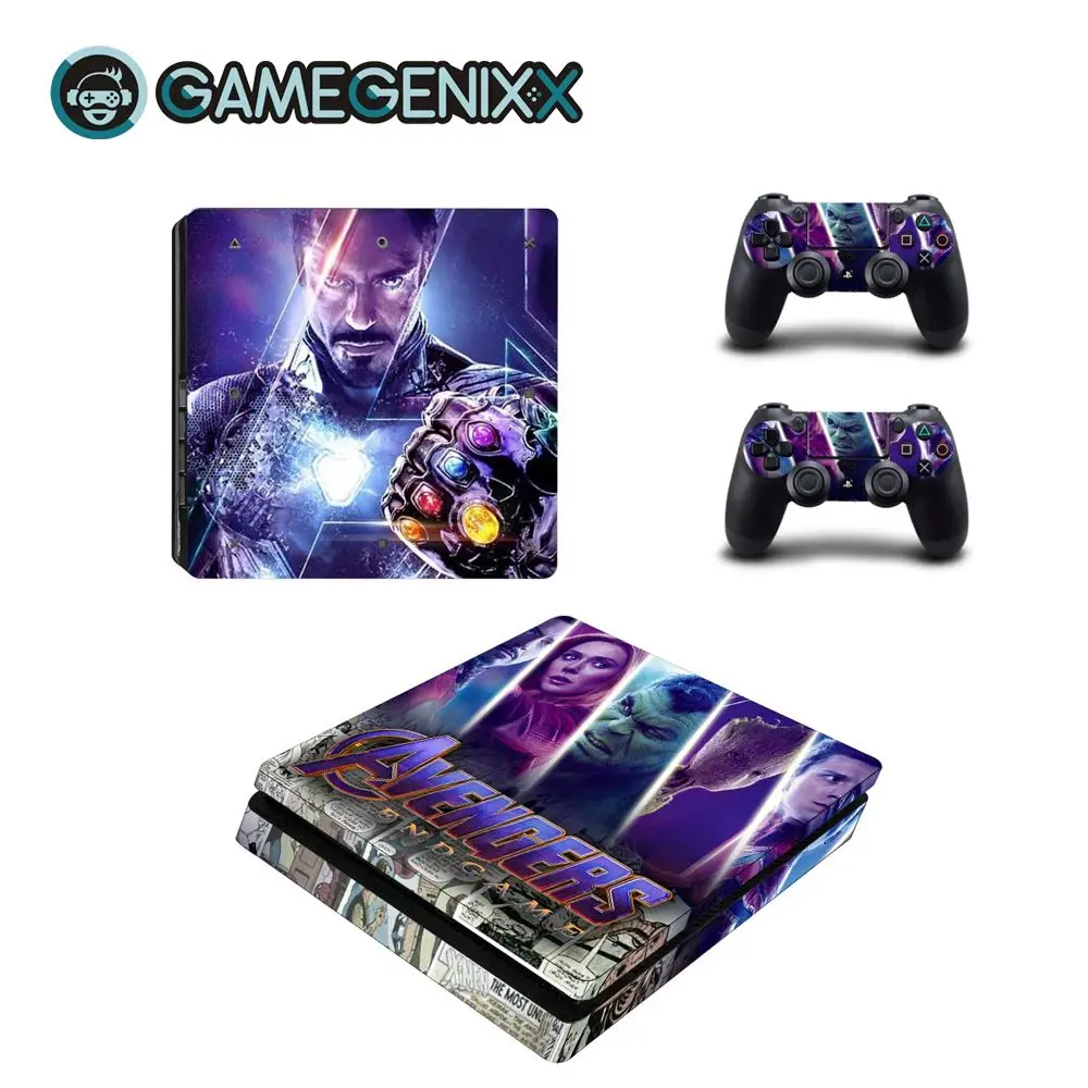 GAMEGENIXX наклейка на кожу полное покрытие Виниловая наклейка для PS4 тонкая консоль и 2 контроллера-Мстители