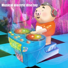 Электрический мультфильм свинья игрушка семья Рождественская вечеринка качели музыка свинья игрушка для детей NSV775
