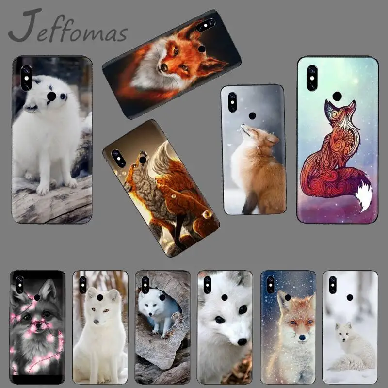 Red tail fox cunning animal Black Cell Phone Case For Xiaomi Redmi 4x 5 plus 6A 7 7A 8 mi8 8lite 9 note 4 pro | Мобильные телефоны