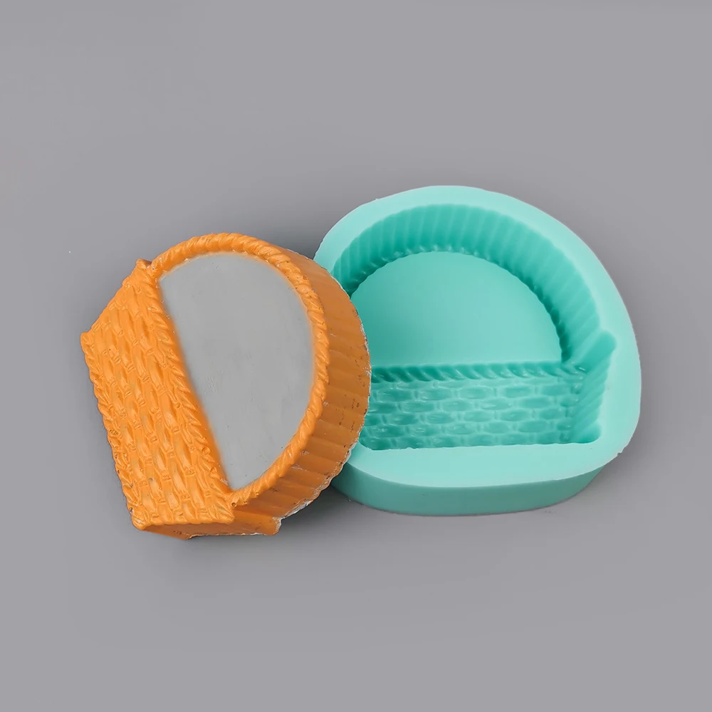 

PRZY Mould Bamboo Basket Soap Mold Silicones Basket Mold Soap Molds Handmade Fondant Clay Resin Candle Mould QT0429