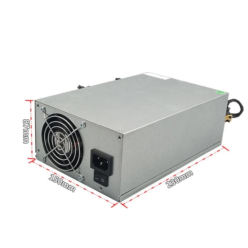 PSU для Bitmain Dragon Storm ASIIC BTB 10*6P мощность одного канала питания A4 A6 S7 S9 E9 L3 L3+ D3 R4 источник питания LX1800W