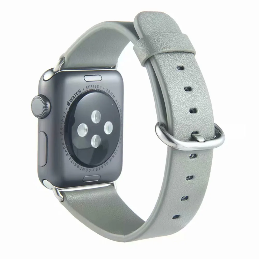 Высокое качество 40 мм 44 наручный браслет ремешок из натуральной кожи для Apple Watch 38