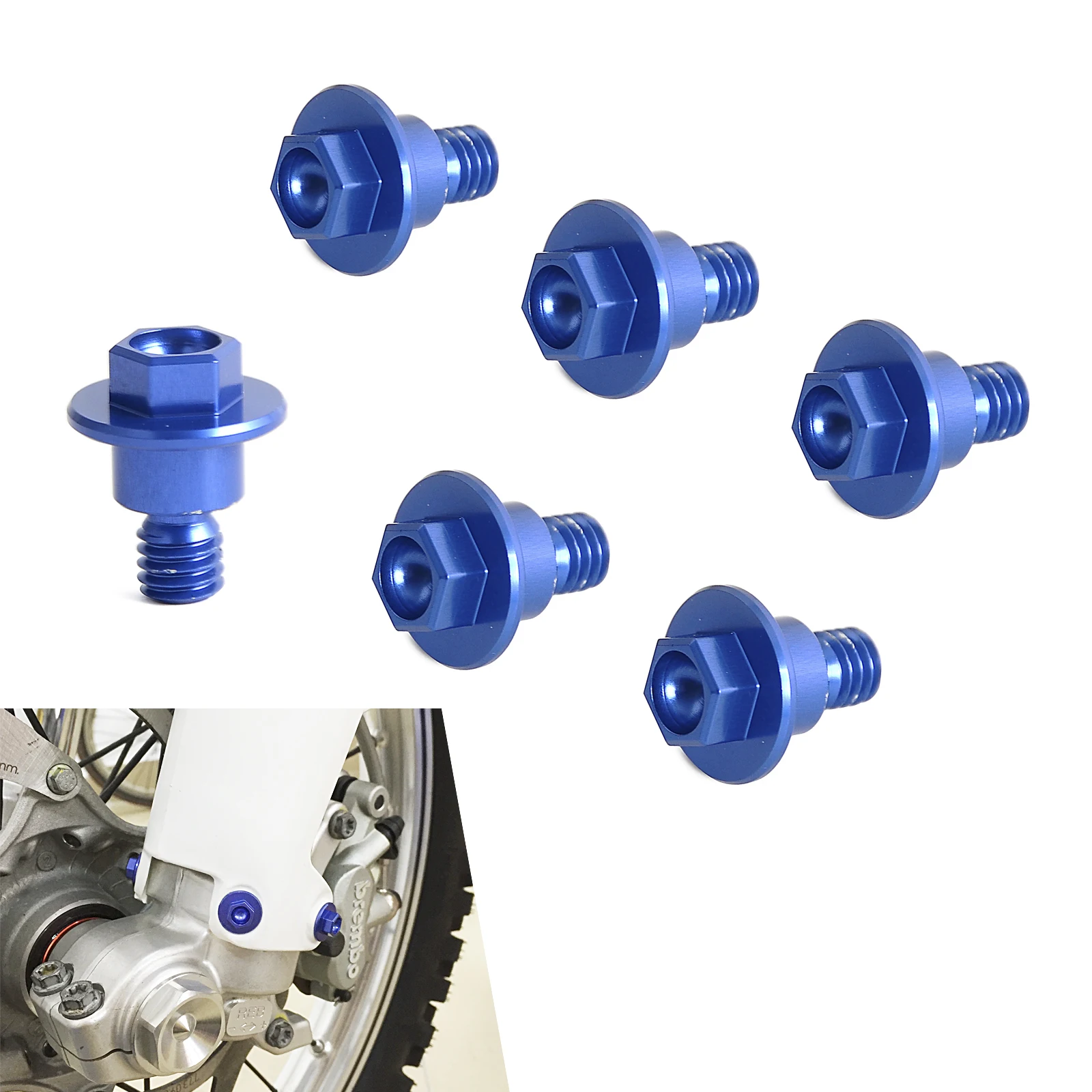 Болт для передней вилки 6 шт. Yamaha YZ125 YZ250 YZ250F YZ450F 2008-2021 YZ125X YZ250X YZ250FX YZ450FX 2017-2021 |