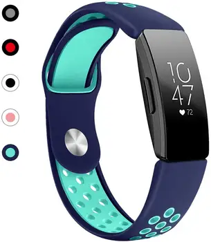 

Replacement Bands for Fitbit Inspire HR Double Color Nike+ Silicone Sport Strap Fitbit Inspire/Inspire HR/Ace 2 Smart Bracelet