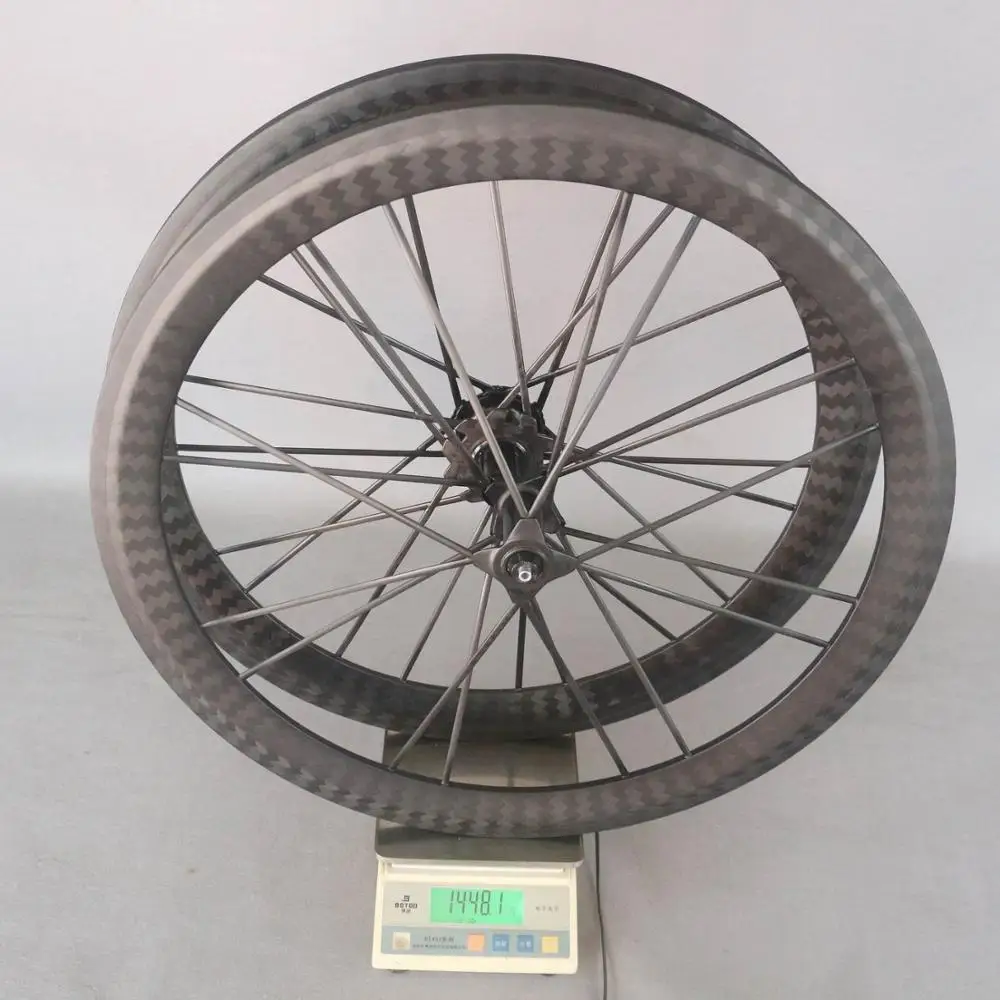 full carbon wheelset road bicycle wheeslet 700c wheelset integrated spokes front*16h rear*20h