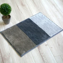 Современный минималистичный полосатый Противоскользящий коврик для ванной комнаты, впитывающий дверной коврик для ванной комнаты, душевая комната, шерстяное шифрование, машинная стирка