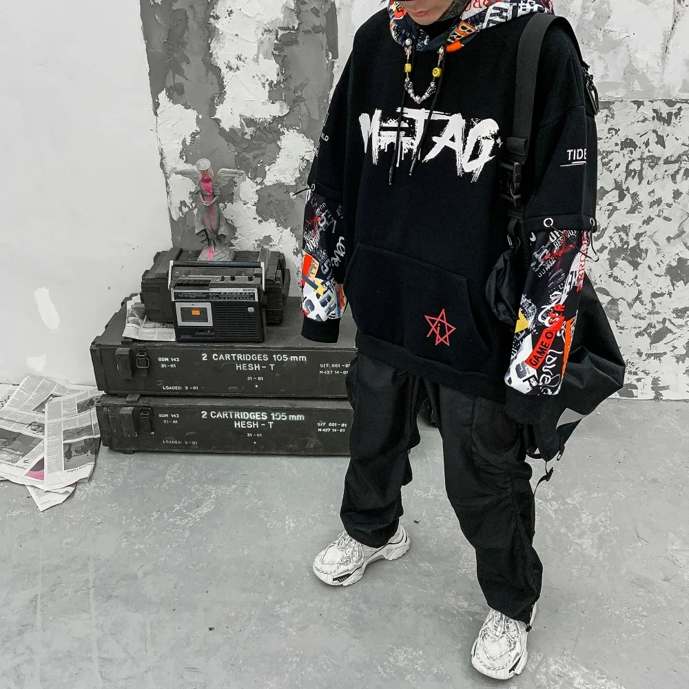 Новинка, мужские толстовки, уличная одежда Harajuku для влюбленных, свободные, хип-хоп, модные