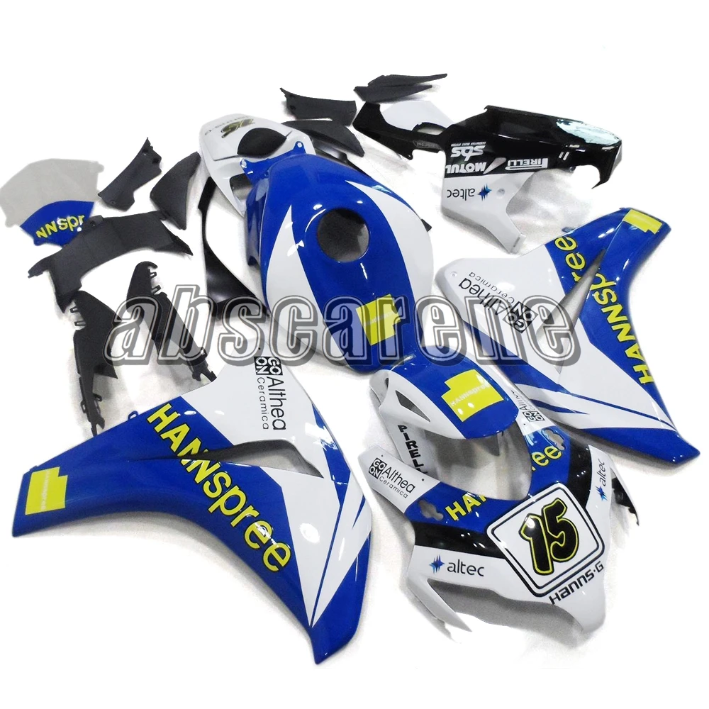 Полные Обтекатели для Honda CBR1000RR 2008 2010 2011 CBR 1000RR 08 10 11 впрыски ABS пластиковые Cowls Белый Синий № 15 чехлы