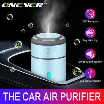 

Onever Mini Car Air Purifier Humidifier USB Charging Desktop Seven Colors Lamp Air Purifier Auto Mist Air Freshener For Car Home