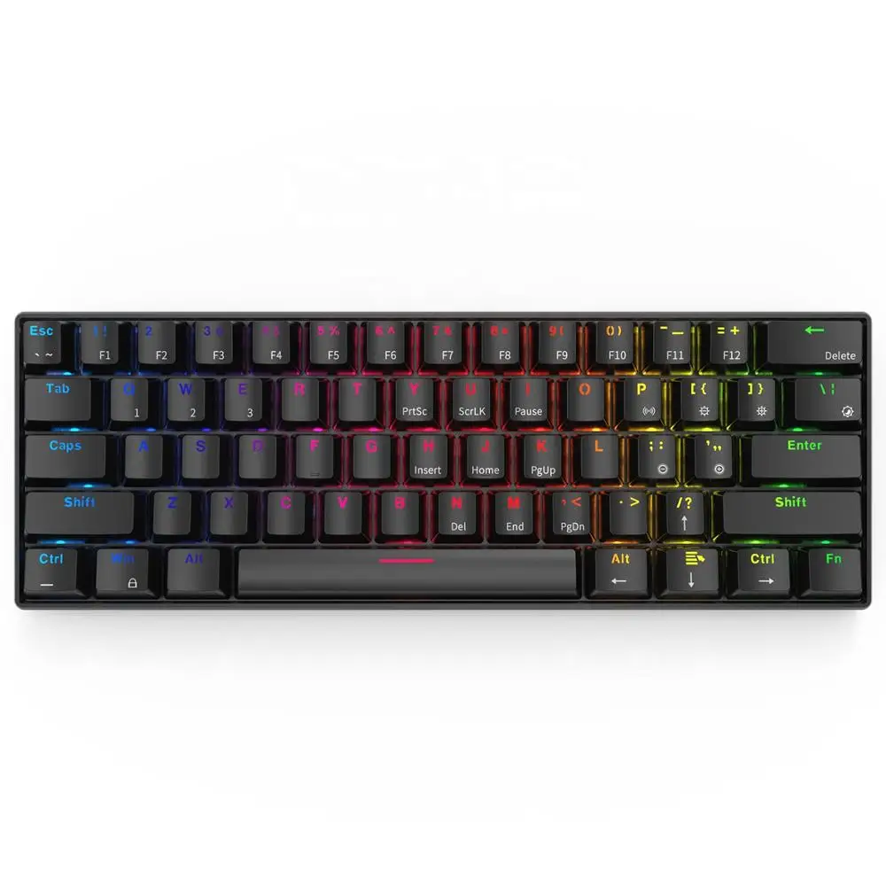 AJAZZ новая компактная Механическая игровая клавиатура с 61 клавишами RGB Bluetooth 3 0 два