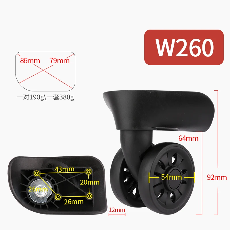 

Luggage universal wheel accessories wheel travel luggage pulley aircraft wheel maintenance shock 18/30 inch replacement