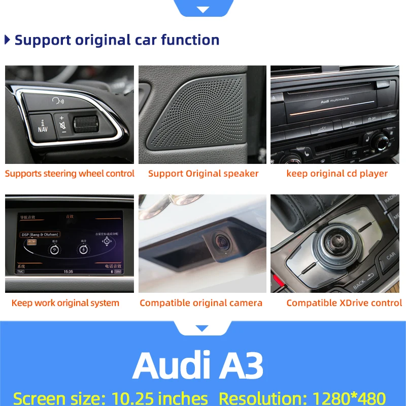 Audi A3 Android Stereo Touchscreen Multimedia Radio CarRadio.ie