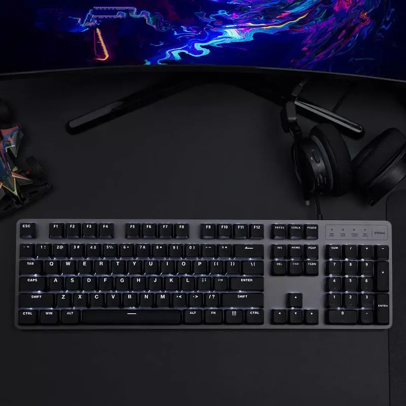 Механическая клавиатура Xiaomi MIIIW 600K игровая мышь и подсветка 104 клавиш Kailh красный