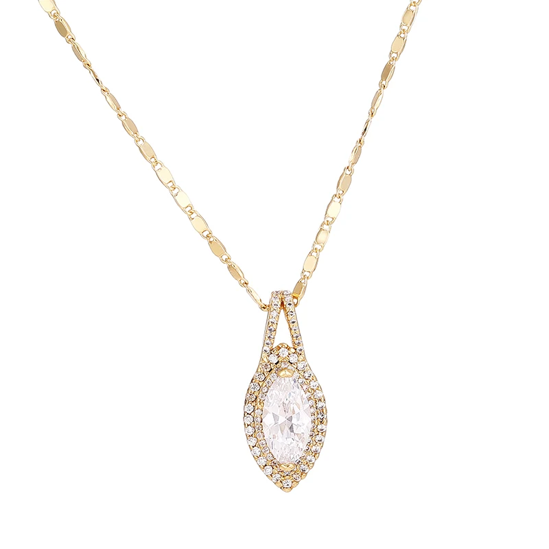 Ожерелье с подвеской из розового золота красивая женская бижутерия для