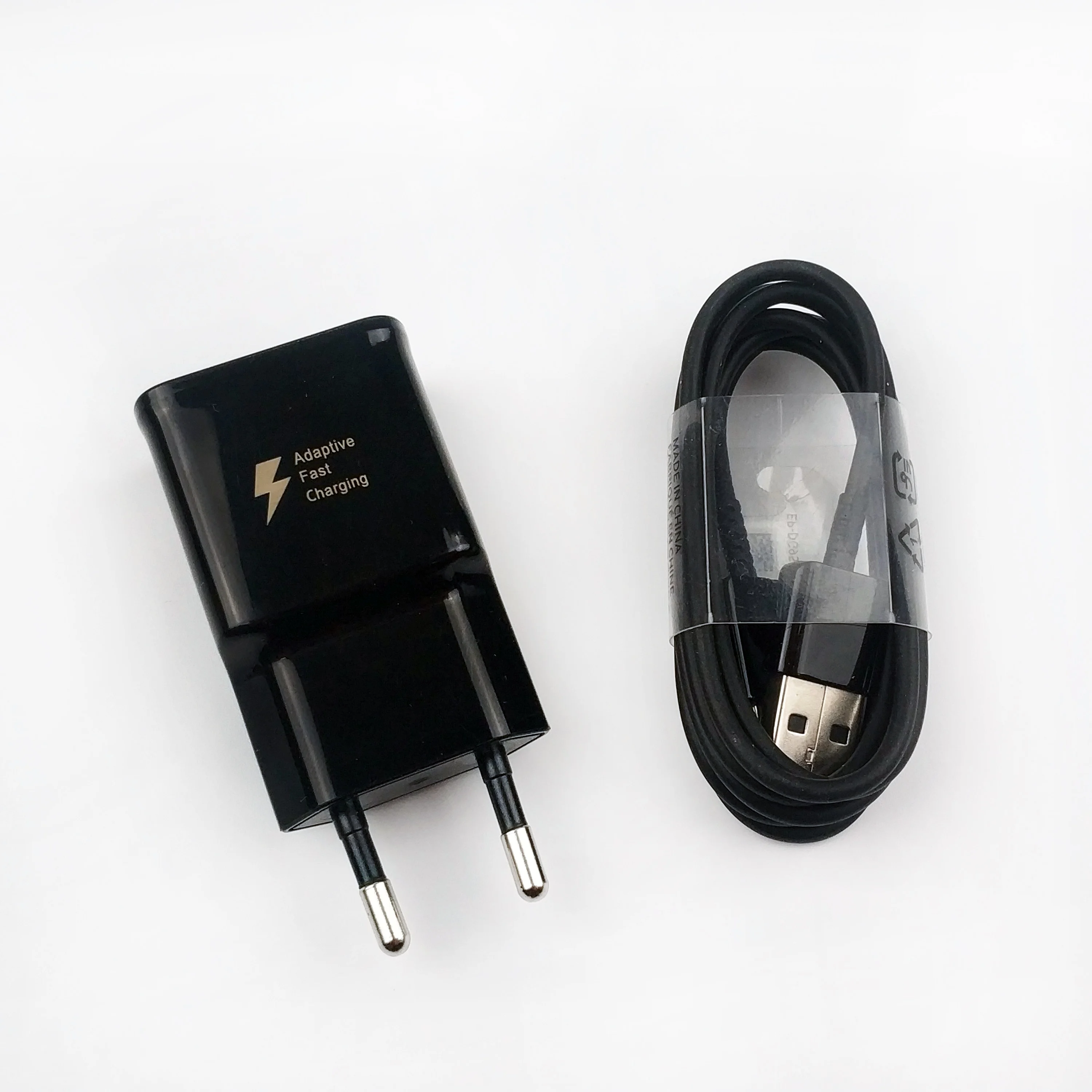 Samsung S9 быстрое зарядное устройство 1.67A путешествия usb Afc Быстрая Зарядка адаптер для galaxy S8 S10 NOte 7 8 9 мобильный телефон usb c кабель - Тип штекера: EU charger kit