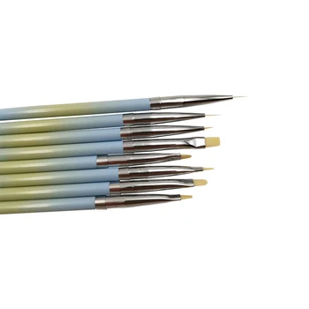 

Fingerqueen 8Pcs UV Gel Nail Art Liner Painting Gradient Brush Gradient Ramp Handle Manicure Line Drawing Pen Brush B-36