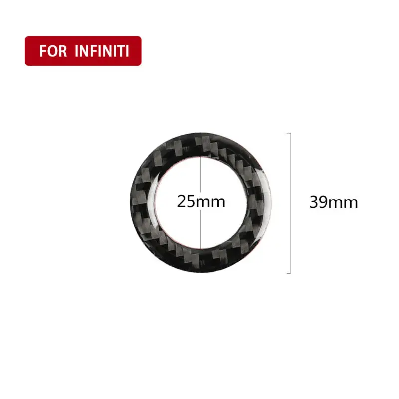 Для Infiniti Q50 Q60 14~ 19 переключатель из углеродного волокна кнопка Start Stop кольцо Отделка Декор
