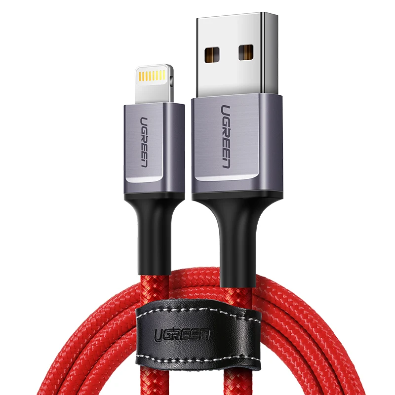 Ugreen USB кабель для iPhone кабель Lightning 2.4A быстрое зарядное устройство для iPhone 11 Pro Max Xs Max XR X 8 7 6 5 iPad iPod Кабель для передачи данных - Цвет: 1m