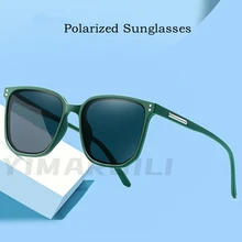 YIMARUILI męskie damskie nowe mody spolaryzowane okulary TR Square TAC HD okulary spolaryzowane okulary na receptę CP3723 tanie tanio CN (pochodzenie) Adult Z tworzywa sztucznego polaryzacyjne Przeciwodblaskowe UV400 50mm 55mm