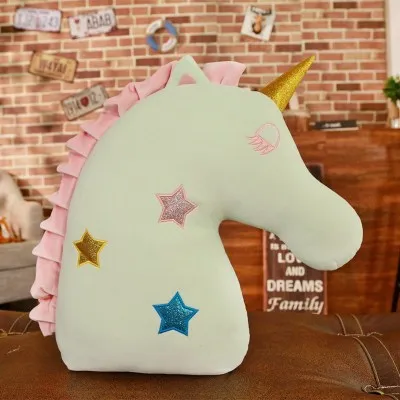 Многоцветный Cartoon Unicorn Soft U-Shape Neck Travel Cushion Pillow for Car Airplane Protable Hooded Pillow Cushion Compact Soft Neck Rest - Цвет: Многоцветный