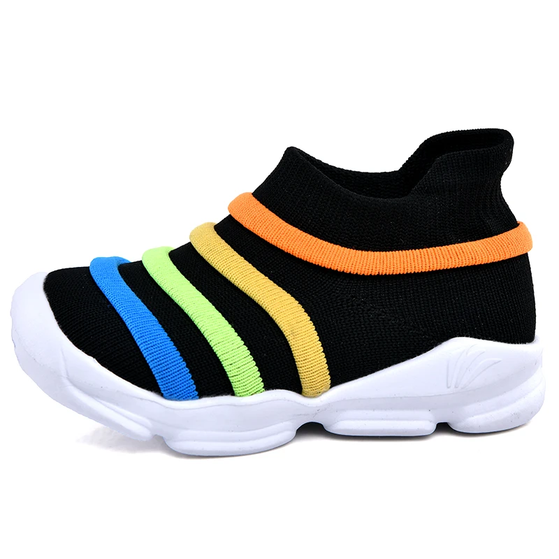 Black Juyouki Kids Casual Shoes for Baby Girls Boys Sock Shoes Soft and Comfortable Children Warm Wool Boots Anti-slip Toddler Shoes - Цвет: Black
