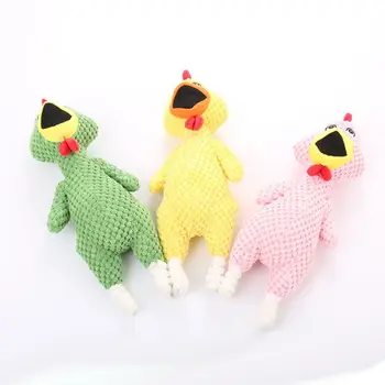 

Dog Toy Funny Plush Screaming Chicken Toy Chewing Biting Teeth Interesting Cute Plush Pet Toy