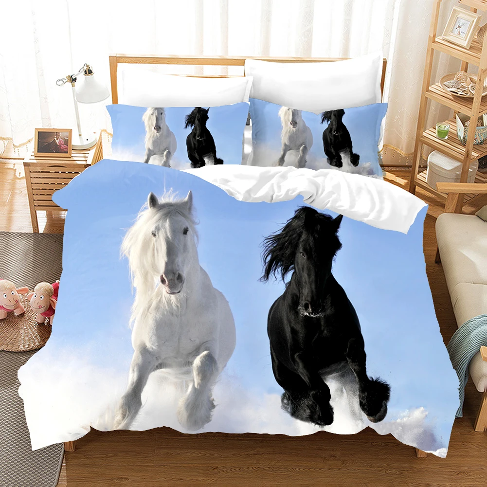 Dapple Horse DuvetDoona Quilt Cover SetJust HomeHorse Animal Bedding 
