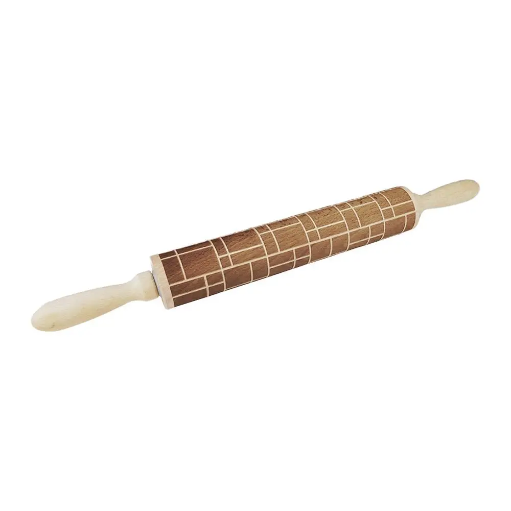 Rolling Pin Рождественский Автомобиль DIY узорные лося резьба инструмент тиснение формы вечерние кухня красивый экологический торт кухня@ 25 - Цвет: rolling pin