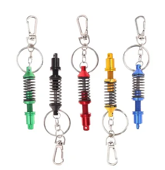 

Adjustable Alloy Car Interior Suspension Keychain Coilover Spring Car Tuning Part Shock Absorber Keyring Gift