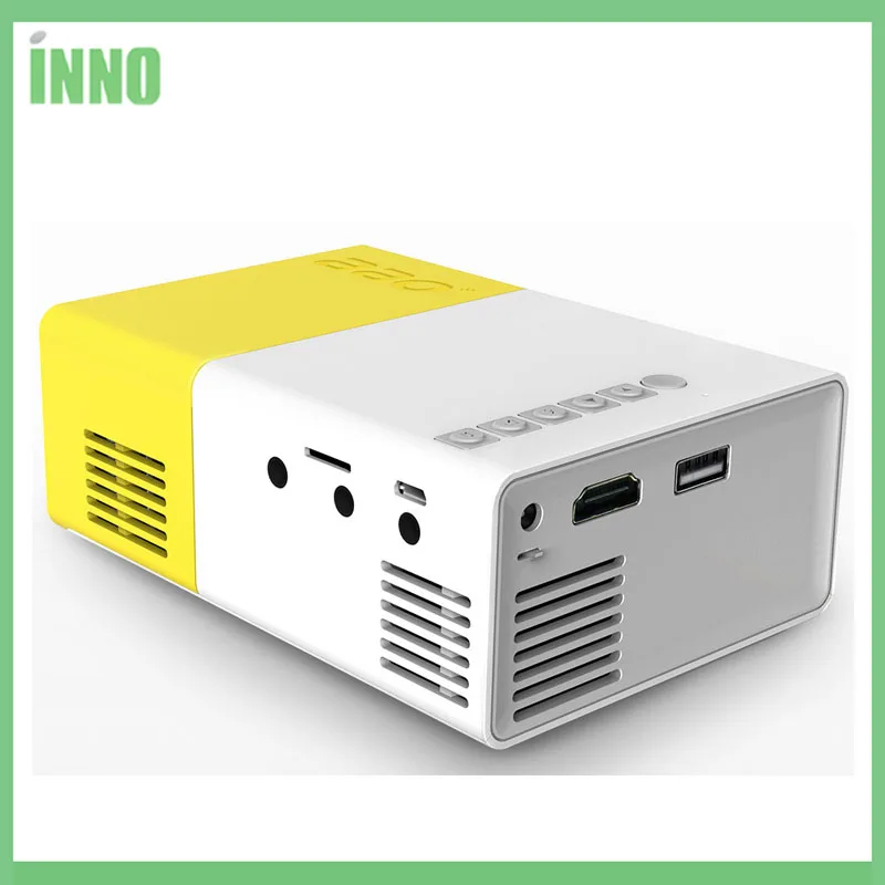Y300 светодиодный портативный проектор 500LM 3,5 мм 320x240 пикселей HDMI USB Мини проектор домашний медиаплеер