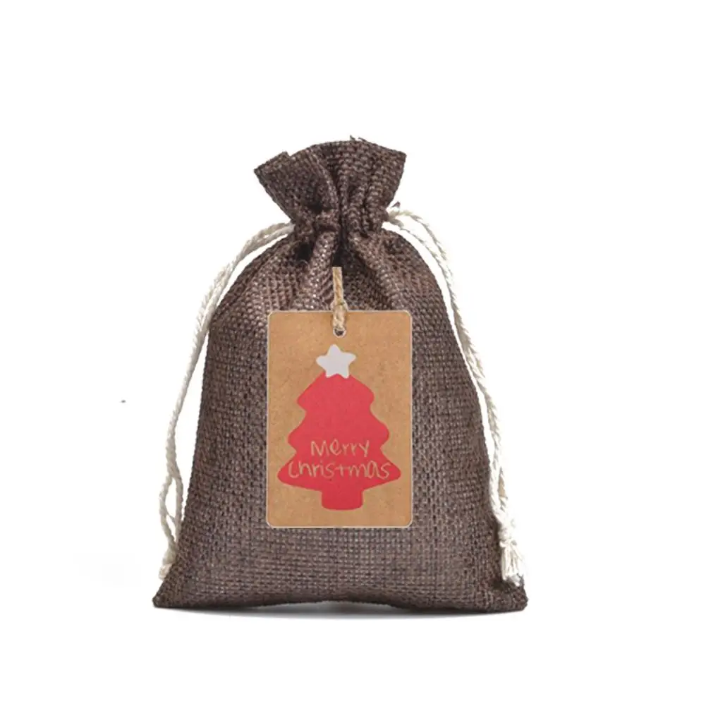 Christmas Gift Bags Candy Storage Drawstring Pouch Christmas Decoration Halloween Supplies 4 Colors