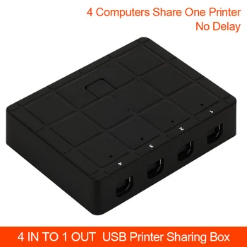 

2020 USB 2.0 Sharing Switch Adapter Box 4 Port to 1 USB Switcher Box Hub for Printer Scanner Mouse Keyboard