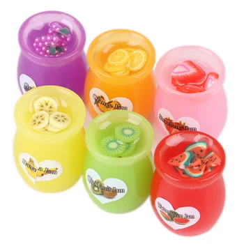 

6pcs/set Cute Simulation Food Fruit Jam Bottle Play Mini Food For Dollhouse Kitchen Toys Dollhouse Miniature