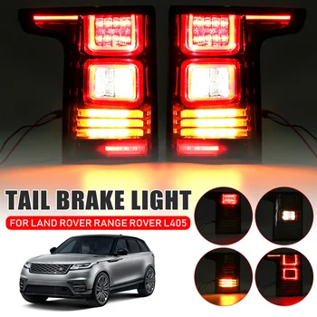 

Pair Car Rear LED Tail Light Brake Lamp Signal with Bulb Wiring Harness DRL Driving For Land Rover Range Rover L405 2013-2017