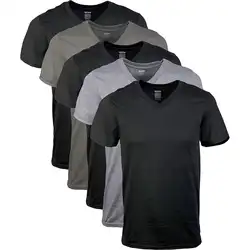 AL6507 мужские футболки с v-образным вырезом