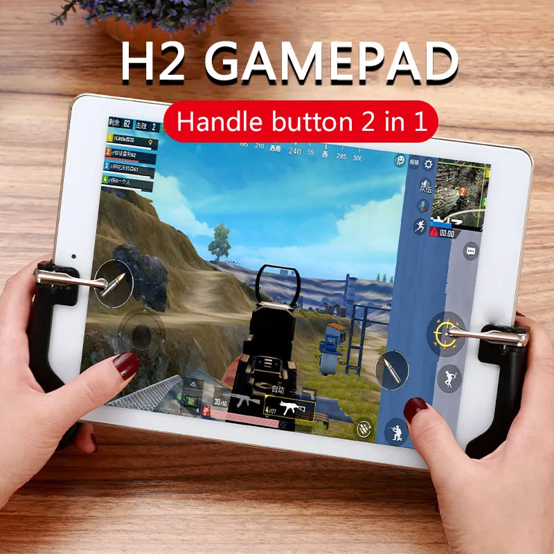 H2 Pubg мобильный контроллер для планшета Кнопка пожаротушения цель пусковая схема R1 L1 шутер для телефона геймпады игровой ручки шутер