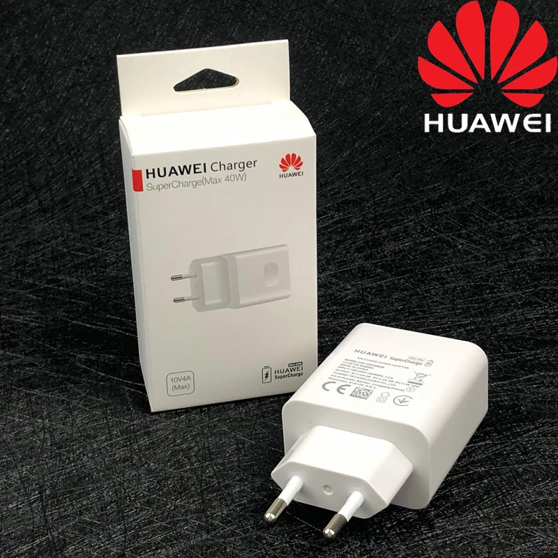 Быстрое зарядное устройство huawei 40 Вт, адаптер SuperCharge EU для mate 20 30 pro nova 5 5t 5 pro 6 Honor Magic 2 P20 P30 Pro