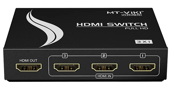 3 порта 4K HDMI переключатель 1,4 коммутатор металлический 3 в 1 выход 3D HD DVD 1080P с автоматическим ИК-пультом дистанционного управления MT-SW301MH